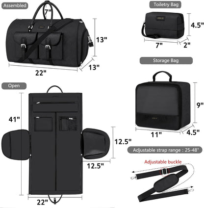 Garment Bag for Travel Convertible Carry on Travel Duffel Bag for Men Women