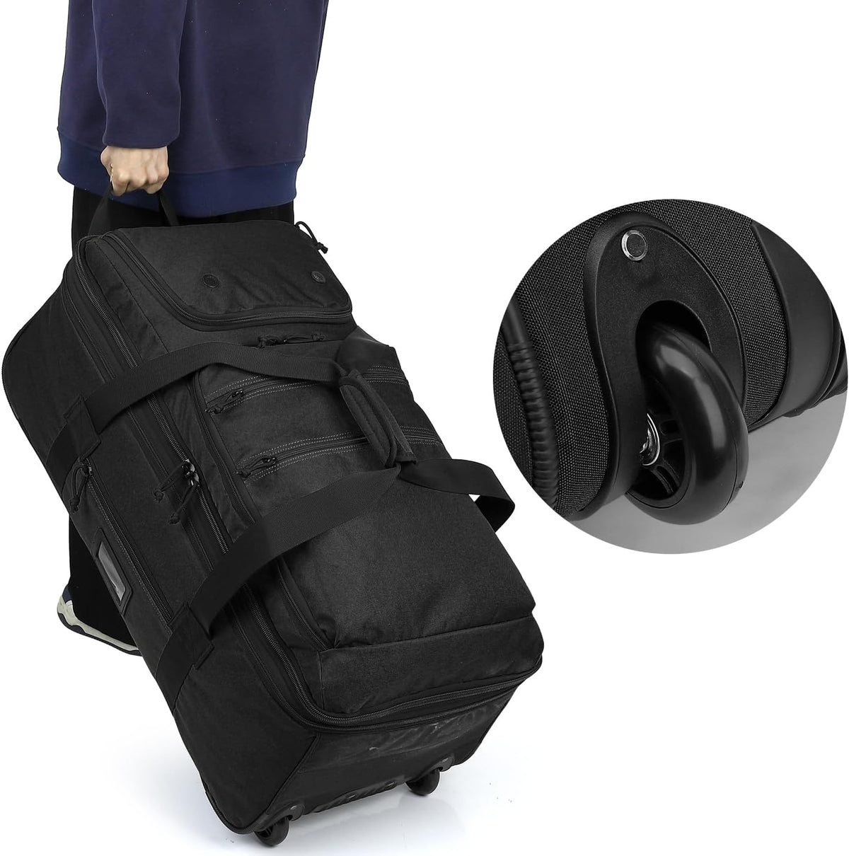 Ultimate 30" Large Rolling Travel Duffle Bag with Wheels - Expandable 85-100L Soft Luggage for Men and Women, Perfect for Camping and Adventure