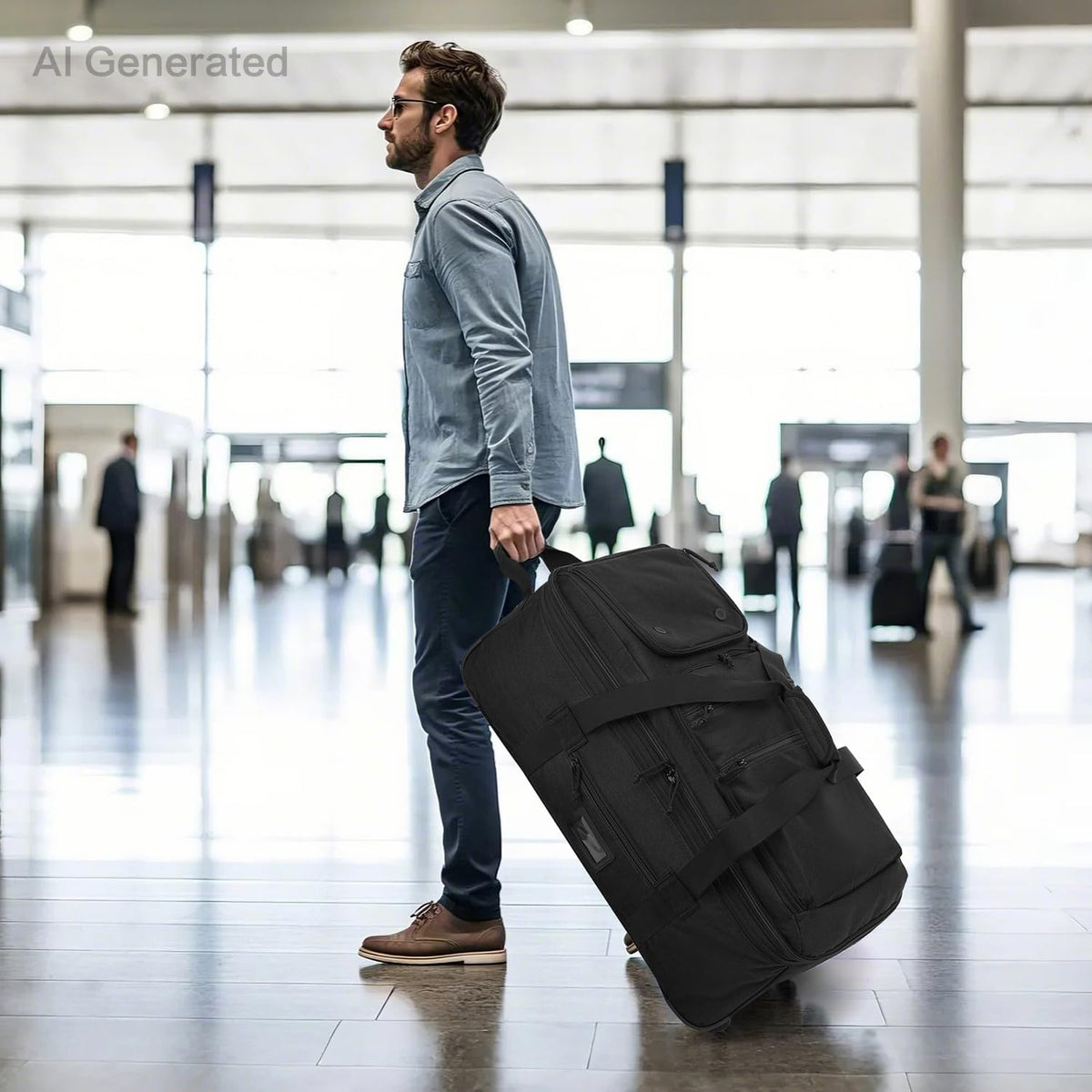 Ultimate 30" Large Rolling Travel Duffle Bag with Wheels - Expandable 85-100L Soft Luggage for Men and Women, Perfect for Camping and Adventure
