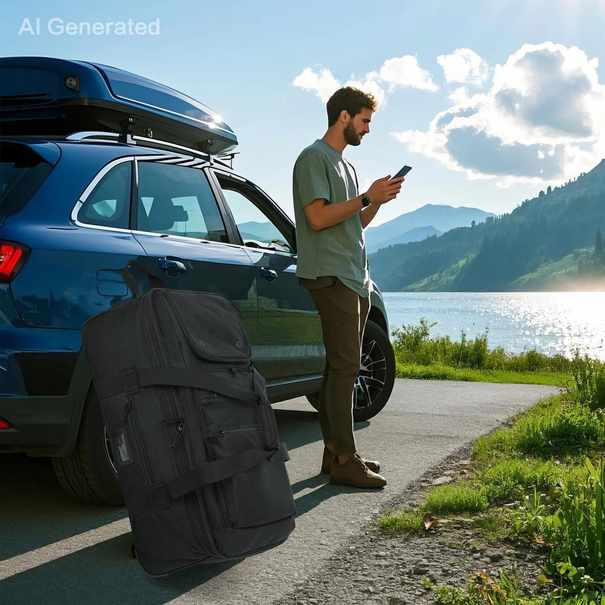 Ultimate 30" Large Rolling Travel Duffle Bag with Wheels - Expandable 85-100L Soft Luggage for Men and Women, Perfect for Camping and Adventure