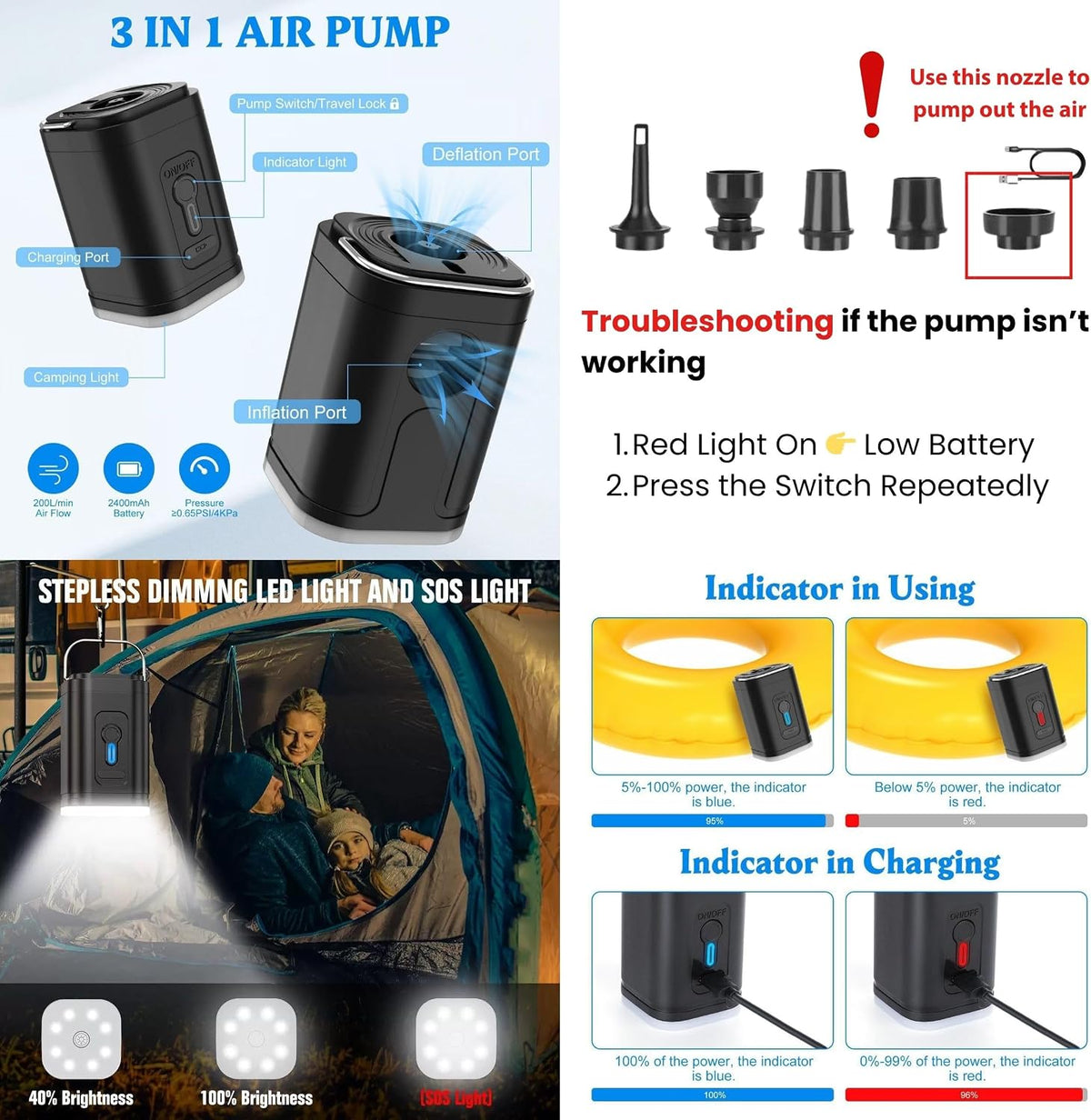 60L Expandable Vacuum Backpack with TSA Lock and USB Charging Port - Waterproof Travel Companion