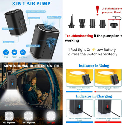 60L Expandable Vacuum Backpack with TSA Lock and USB Charging Port - Waterproof Travel Companion
